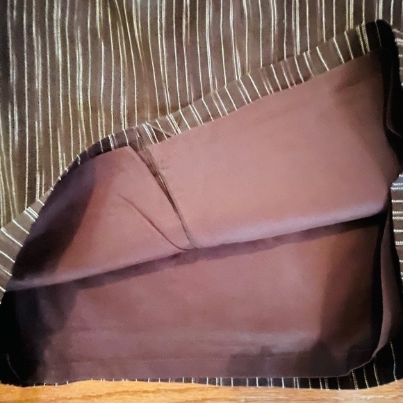 Kenneth Cole NY Linen Mini Coffee Brown Woven Short Skirt Office Party NWT - Picture 10 of 16